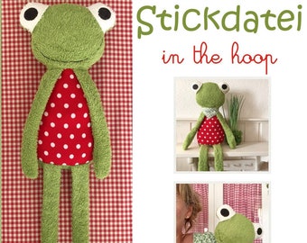 Stickdatei ITH Kuschel-FROSCH in the hoop