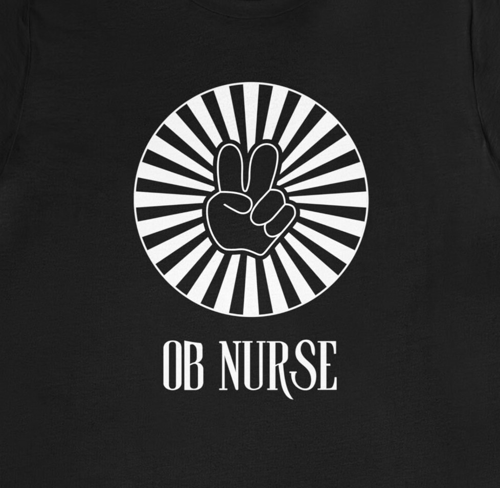 Ob Signcode OB Nurse Peace Sign T Shirt - Etsy