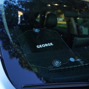 Place Lyft Uber signs here (Removable Personalized Holder (Pair of 2) Label Placard Sign Place/Stick Your Uber Lyft Emblems/ Suction Cups)