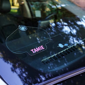 Place your Lyft sign here (Personalized Emblem/Label/Placard Removable Holder (Pair of 2) Place/Stick Your Lyft Emblem with Suction Cup)
