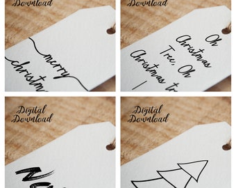 unicorn gift tags print yourself gift tags downloadable etsy