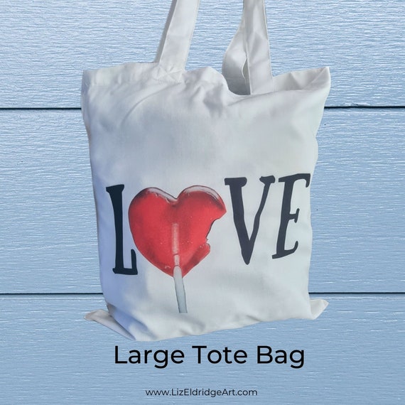 Green Heart Large Tote Bag