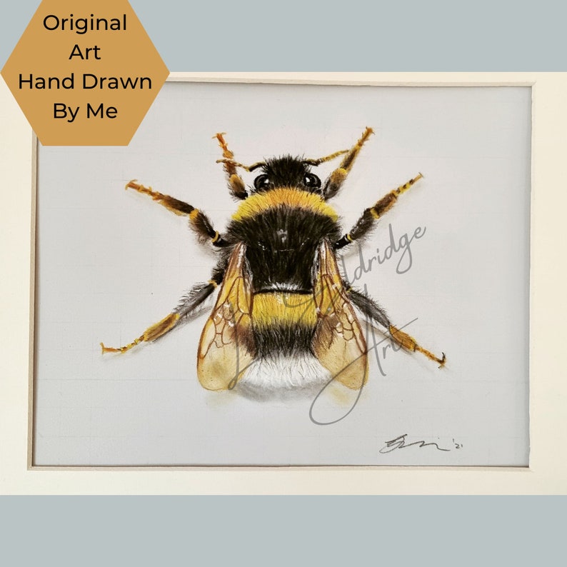 Bee Print hanging heart, features prints of my original hand drawn art and the quote Bee Happy, Bee Kind, Bee You. A lovely positive sign. image 5
