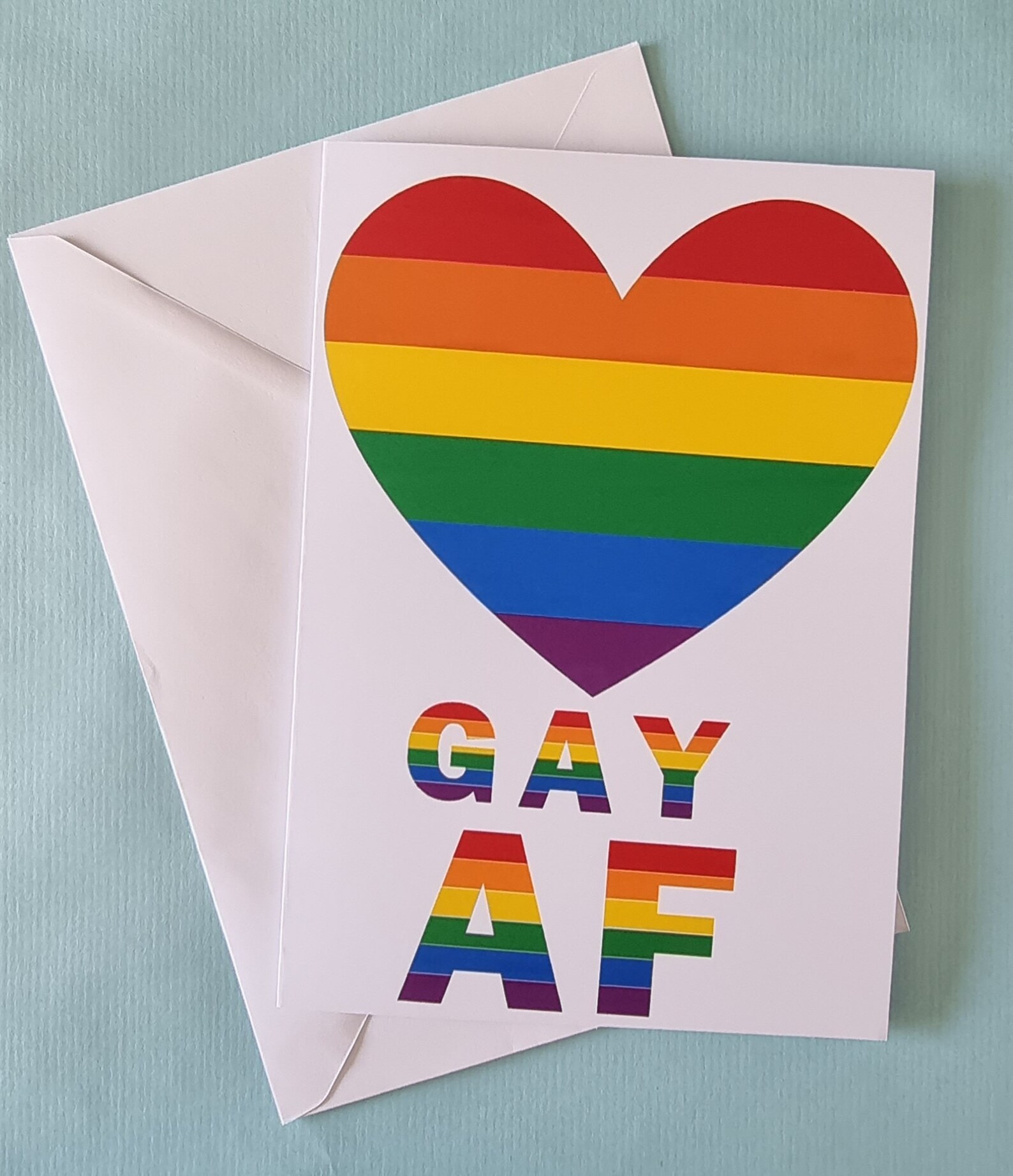 LGBTQ Card Gay AF Lesbian Greeting Card Blank Inside Etsy