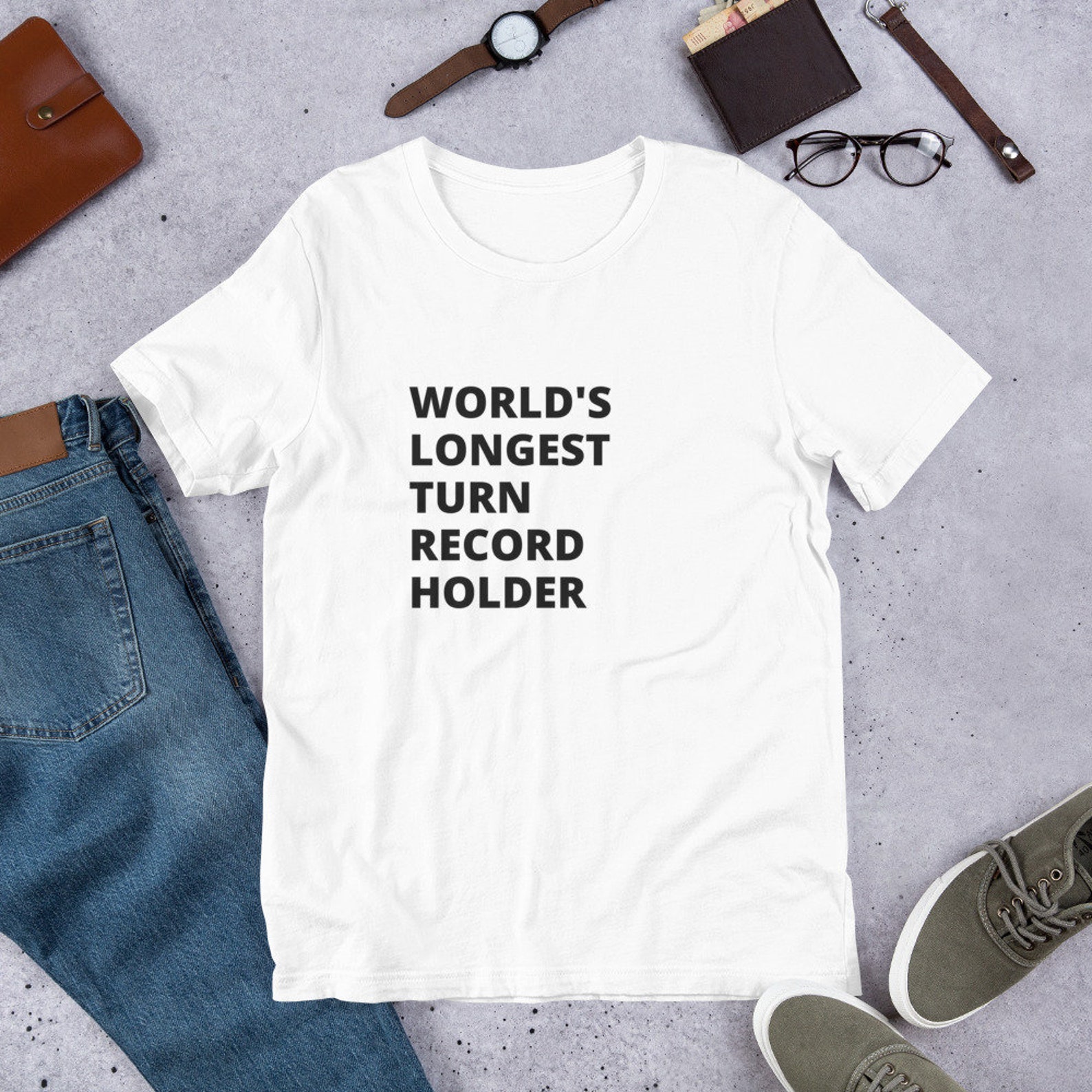 World's Longest Turn Record Holder Unisex Premium Tshirt Bella Canvas