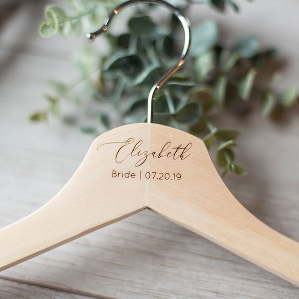 Personalized Bridal Hanger, Customized Bridal Party Gift