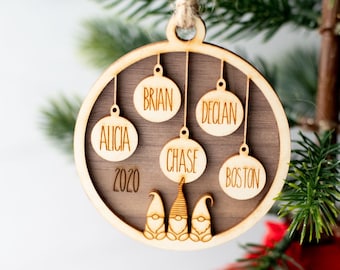 Enfeite de Natal personalizado de gnomos