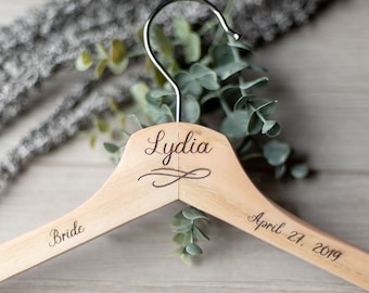 Personalized Bridal Hanger, Customized Bridal Party Gift