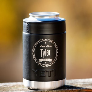 Personalized Engraved YETI® Colster or Polar Camel Can Groomsmen