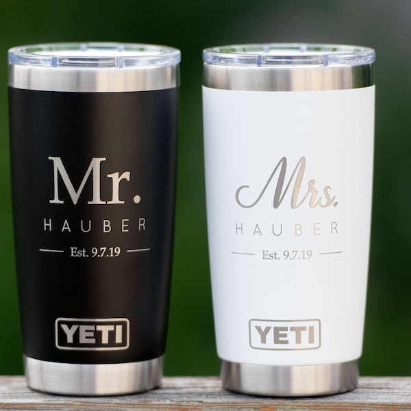 Mr & Mrs Yeti Tumbler | Custom Yeti Tumbler, Set of 2