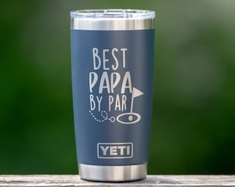Custom Yeti Becher für Papa, Best Papa von Par, Golf Geschenk für Papa