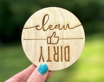 Clean Dirty dishwasher magnet | Thumbs Up / Thumbs Down Magnet