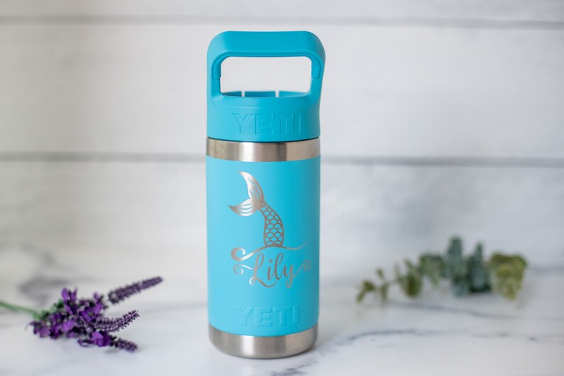 Personalized YETI Kids Water Bottle 12oz - Laser Engraved Rambler Jr - Etsy