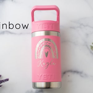 Personalized YETI Kids Water Bottle 12oz - Laser Engraved Rambler Jr - Etsy