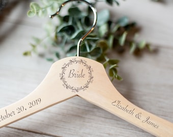 Personalized Bridal Hanger, Customized Bridal Party Gift