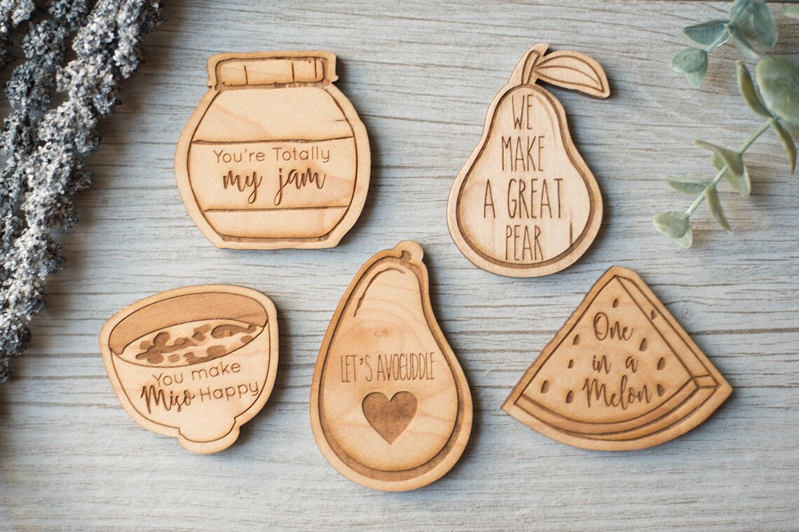 Food Pun Wooden Food Cute Food Etsy