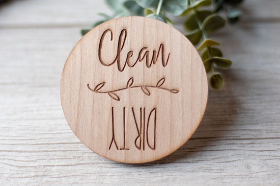 Dirty Clean Magnet Clean Dirty Dishwasher Magnet Wood Slice Clean Dirty  Magnet Rae Dunn Inspired Wood Magnet 