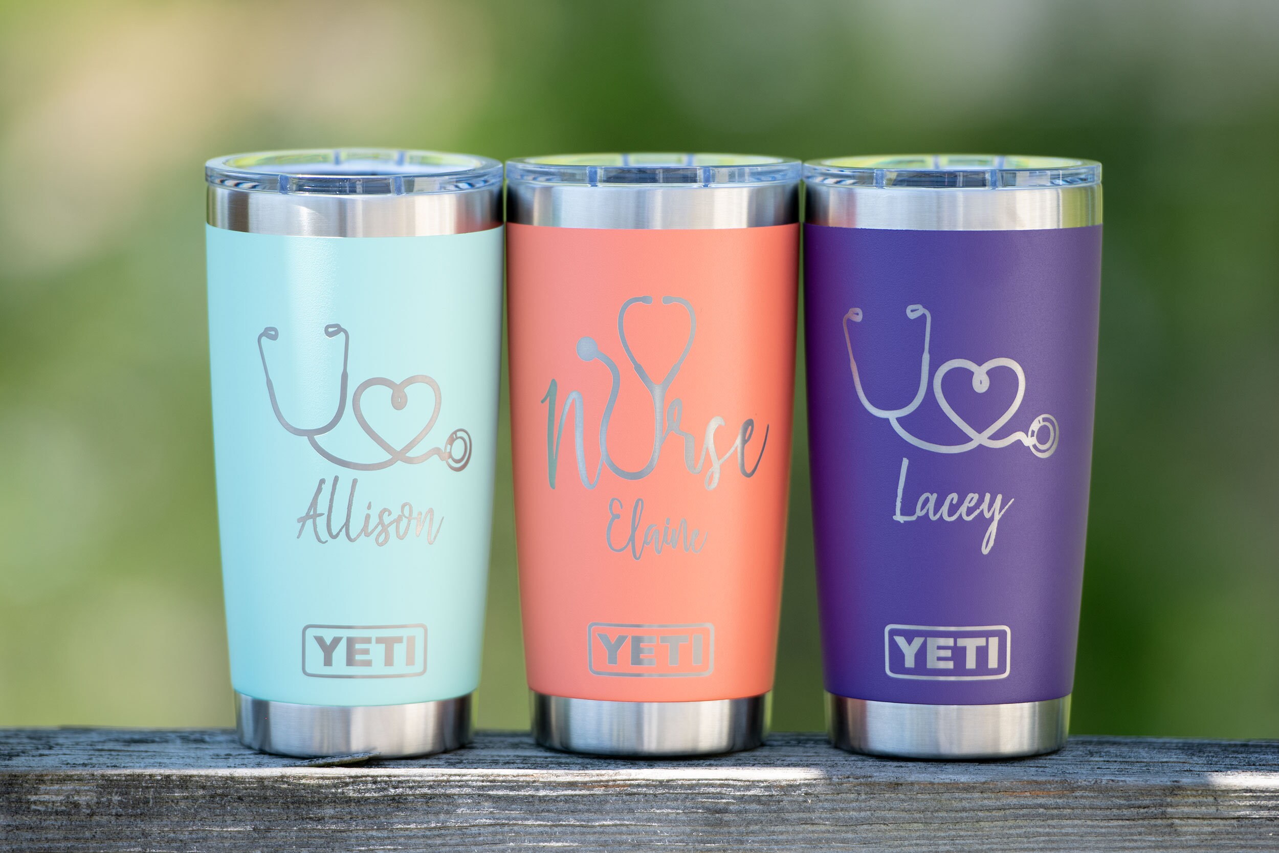 Custom Yeti Tumbler for Nurses Yeti Cup for Nurses Heart Etsy