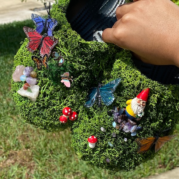 Custom fairy garden crocs