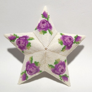 3D Peyote Star &quot;Timeless Purple&quot; Pattern - 25 Rows WARNING - This is NOT for a BEGINNER. This is an advanced pattern.