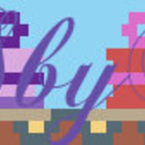 May include: A train carrying colorful gifts with the text "My Baby Pattie" on a blue background.