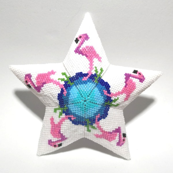 3D Peyote Star "Pretty in Pink" Pattern - 25 Rows WARNING - This is NOT for a BEGINNER. This is an advanced pattern.