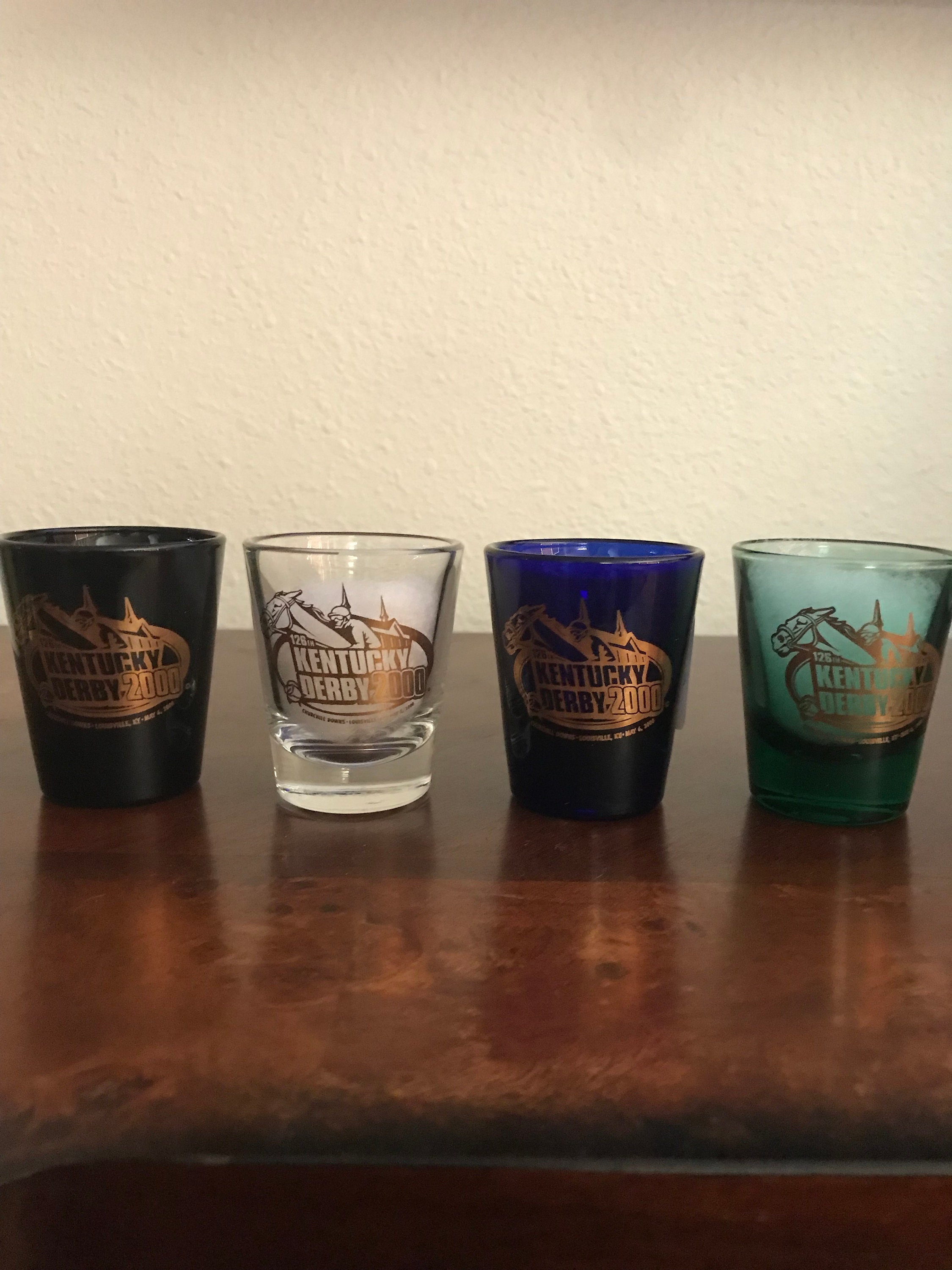 Kentucky Derby Shot Glasses All Year 2000. 