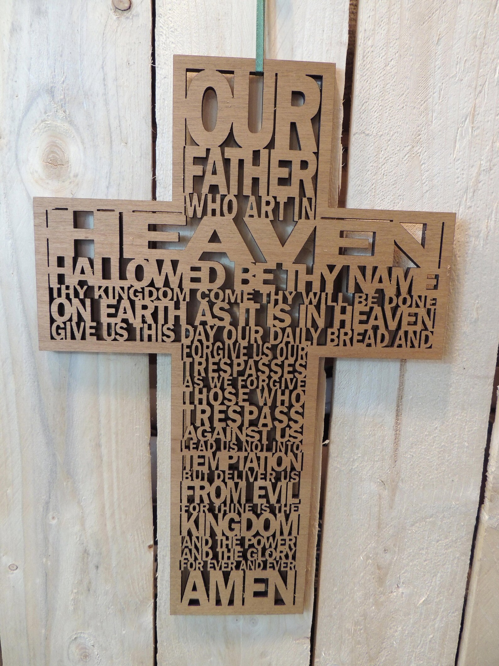 LORDS PRAYER Laser Cut Engraved Wood Wall Sign Religious Gift Etsy