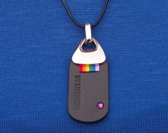 LGBTQ+ pendant, pride pendant, ace, demi