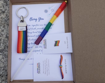 Pride Month Gift, Gay Pride Gift Box, Rainbow Royalty Pride Box, Coming Out Gift, LGBTQIA+, Gift for Gay Husband, Gift for Gay Wife