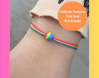 Pansexual Bracelet, Pansexual Jewelry, Pansexual Flag, Handmade LGBTQIA+ Accessory, Partner Gift, Couples Bracelet, Pride Jewelry