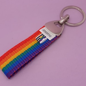 I am an Ally Keyring, LGBTQIA Ally Supporter Pride Keychain, Gay Ally, Mom of Gay Son Gift, Dad of Gay Daughter Gift, Pride Ally Mum Gift image 1