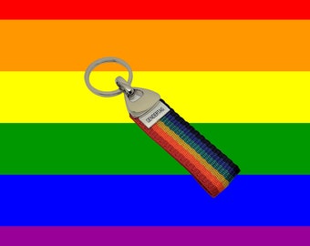 Pride Keyring For Car Keys, LGBTQ Keychain Rainbow Keyring, Lesbian Birthday Gifts For Gay Man, Pride Gifts For Men, Gay Keychain, Trans