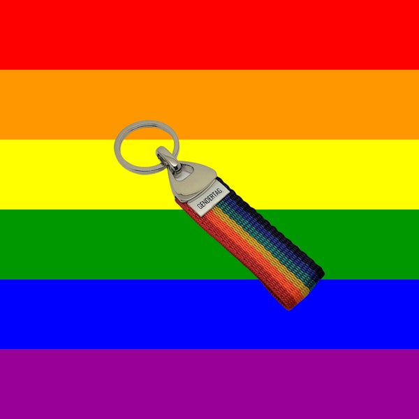 Pride Keyring, LGBT Keychain, Pride Gift, Pride Flag Keyring, Gay Husband Gift, Gay Boyfriend Gift, Pride Gifts For Men, Pride Wedding Gifts