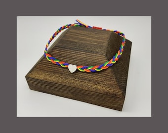 Valentines Bracelet for Girlfriend, Gift for Gay Wife, Friendship bracelets, Rainbow Valentine's Bracelet