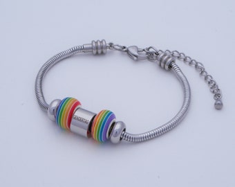 Pride bracelet, rainbow jewellery, gift