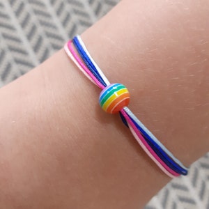 Omnisexual wish bracelet, omni pride flag bracelet