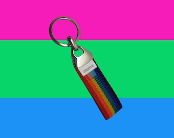Polysexual keyring, pride, polysexual flag