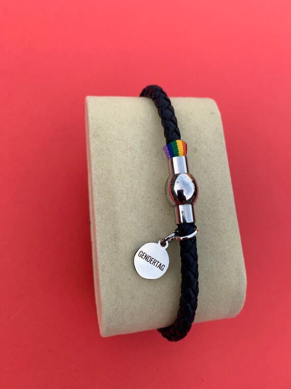 Pride store leather bracelet
