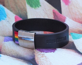 LGBTQ+ ally bracelet, pride ally