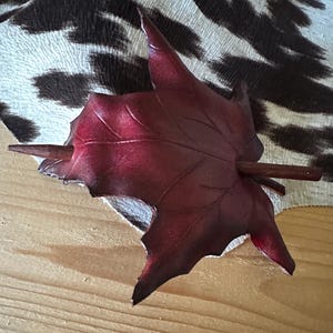 autumnal cottagecore leather stick barrette