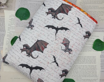 Book Dragon Book Sleeve, Paperback Protector, Book Merch, Reading Gift, Indie Book Sleeve, Book Holder, Kindle Sleeve, Book Protector