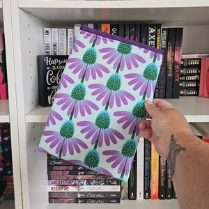 Floral Book Sleeve, Booktok Merch, Fabric Kindle E-Reader Cover, Reading Accessories, Bookish Merch, Book Protection for Paperback Books