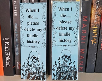 Funny Skeleton Bookmark, Reading Gift for Her, Laminated Bookmark, Page Keeper, Page Marker, Reader Accessories, Bookish Merch, Bibliophile