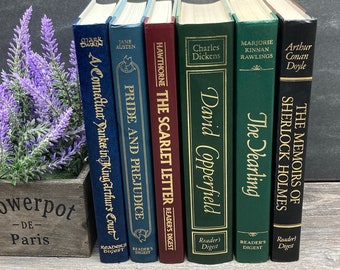 CLASSIC LITERATURE ~  David Copperfield or The Yearling or The Scarlet Letter or Pride and Prejudice and MORE! Hardcover Books Illustrated