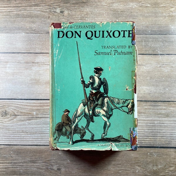 1949 "The Ingenious Gentleman DON QUIXOTE de La Mancha" Miguel de Cervantes Vintage Hardcover Book Dust Jacket Classic Literature FREE Ship