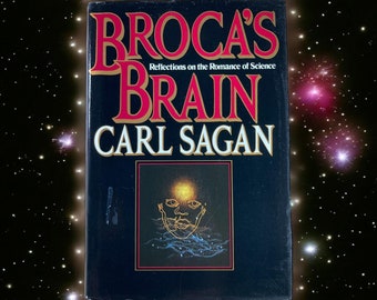 Broca's Brain by Carl Sagan, 1979 Vintage Hardcover Book with Dust Jacket