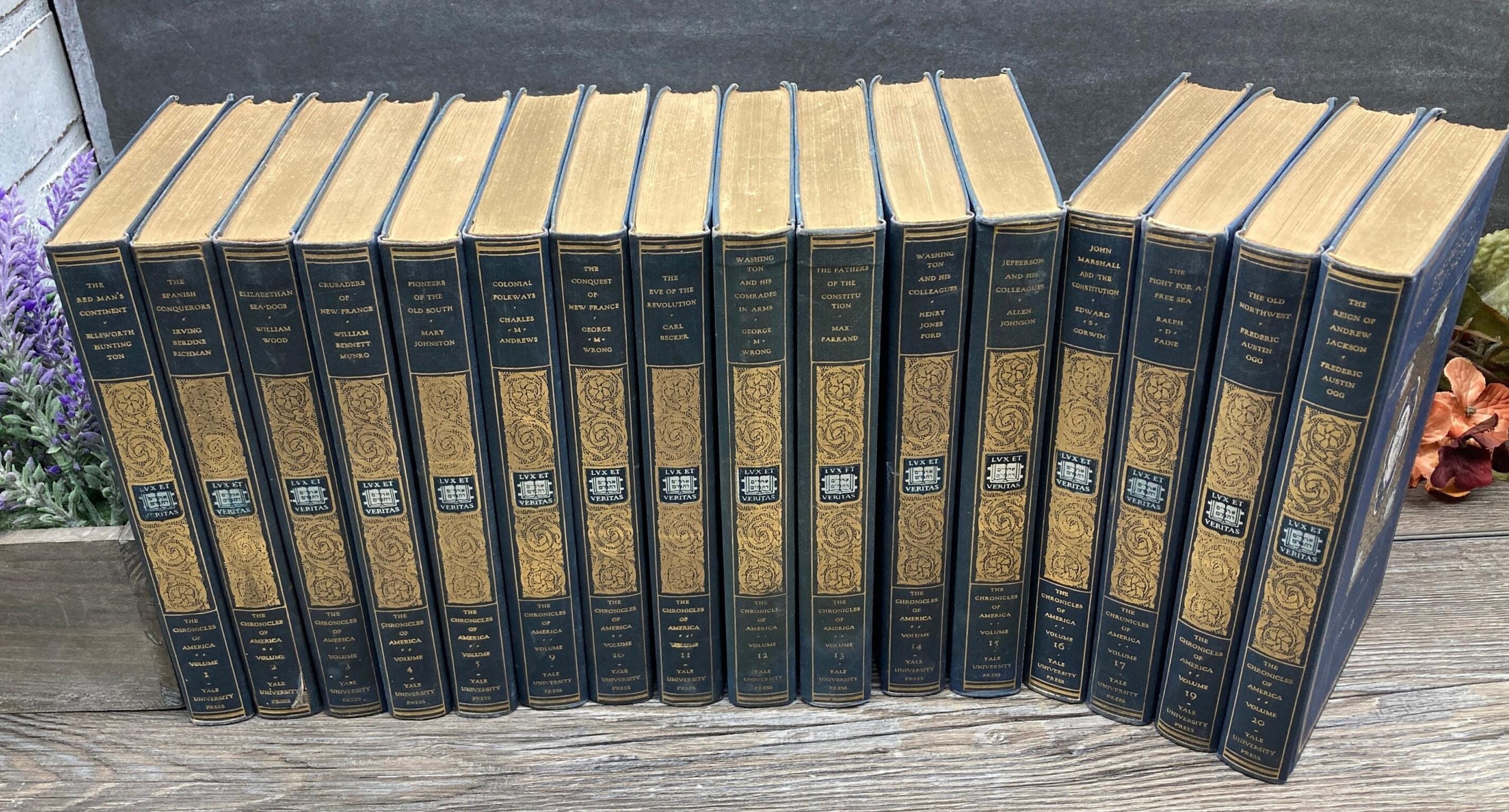 Blue and Gold Decorative Books - Etsy