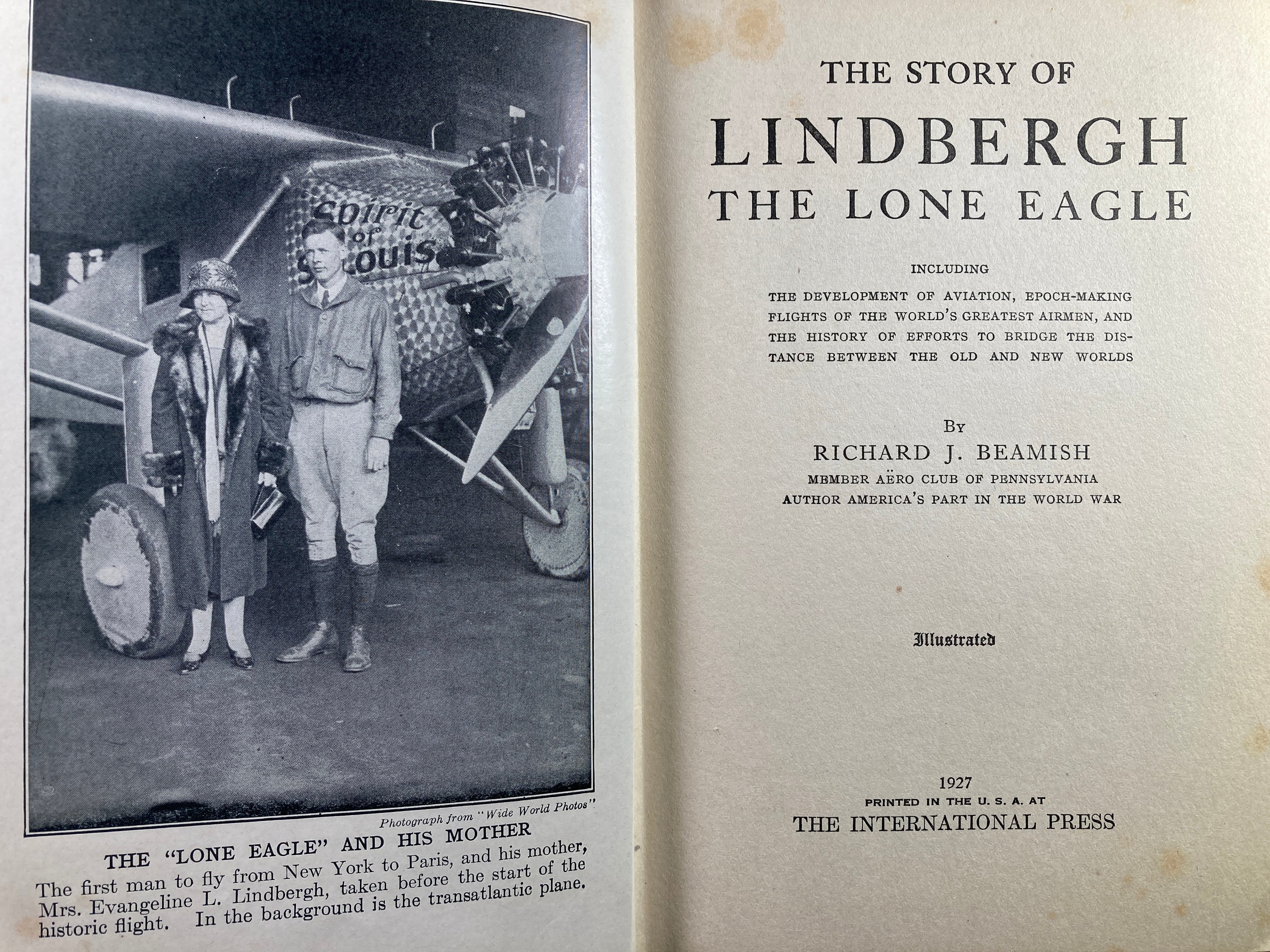 古書　 LINDBERGH THE LONE EAGLE Old Book The Story of Lindbergh The Lone Eagle 1927 | eBay
