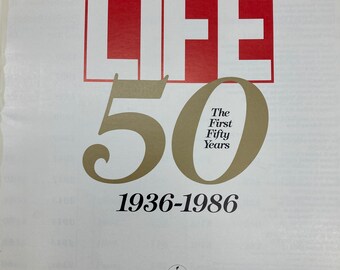 1986 LIFE ~The First 50 Years 1936-1986 Photographs Vintage Hardcover Book  Dust Jacket Mid Century memorabilia stoneridgebooks FREE Shipping